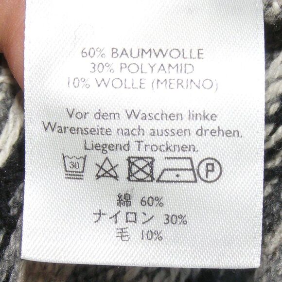 EDDIE BAUER Cardigan Sweater, M, Aztek, Stripe, Gray/White, Pockets, Washable - Picture 12 of 12